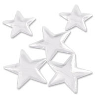 white iridescent star confetti