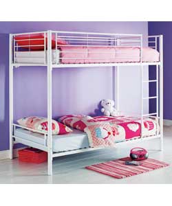 Unbranded White Metal Bunk Bed - Frame Only