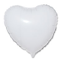 18" heart-shaped solid colour micro foil balloons