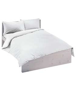 Unbranded White Non Iron Percale Duvet Set Double Bed