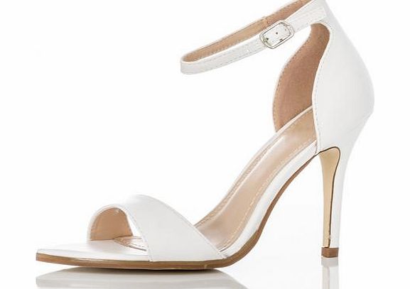 Work these classic sandals into your wardrobe this spring. Featuring an ankle strap design and a pointed front. Wear with jeans, a classic shirt and a statement necklace. - Ankle strap fasten - Pencil heel - Heel height 10 cm approx - Upper: textile,