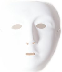 White Robotic Face Mask