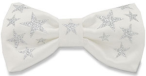 Unbranded White Stars Bow Tie