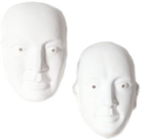 White to paint Female Face Mask