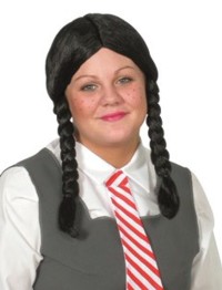 Unbranded Wig: Schoolgirl Plaits Black