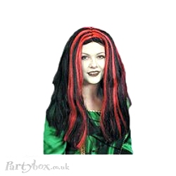 Wig - Witch - Black and Red