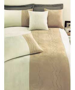 Wiggle Double Duvet Cover Set - Suede