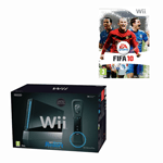 Unbranded Wii Black Console with Wii Sports Resort   Fifa 10