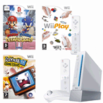 Unbranded Wii Console   Mario and Sonic   Rayman TV Party