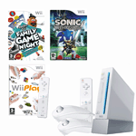 Unbranded Wii Console with Hasbro Family Game Night, Sonic