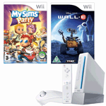 Unbranded Wii Console with My Sims Party and Wall-E