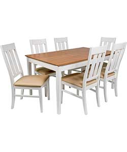 Unbranded Wiltshire Two Tone Dining Table and 4 Chairs