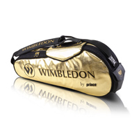 Unbranded Wimbledon Gold Triple Racquet Bag.