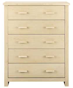 Birch-effect finish with wooden handles. Size (H)110.5, (W)89, (D)42.3cm. Packed flat for home
