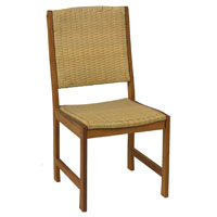 Winchester Dining Chair Hardwood Balau with Rattan Effect Seat