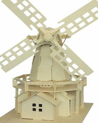 Unbranded Windmill - Woodcraft Construction Kit- Quay