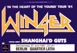 WINGER In The Heart Of The Young 1991 Tour Music Poster 84x59cm