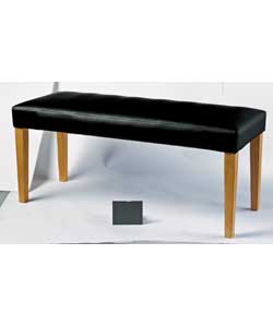 Unbranded Winslow Black/Wood Effect Bench(oak)