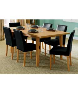 Size of table (H)75, (W)90, (L)150cm.Size of each chair (H)85, (W)43, (D)52.Fixed top table with Rea