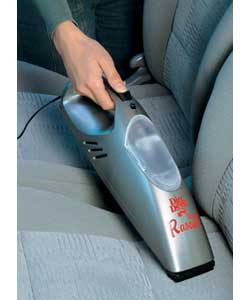 12V Car Vacuum Cleaner: Chrome and rubberised fini