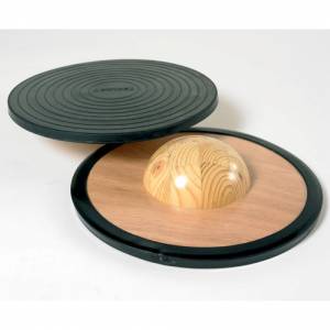 A very robust 35cm diameter wooden Wobble Board with an anti-slip top. An excellent aid to regaining