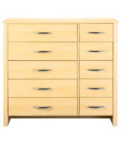 Woburn Chest with 5 Wide and 5 Narrow Drawers - Maple