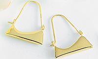 Womens 9ct. Gold Handbag Creole Earrings