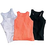 Womens Pack of 3 Rib Vests