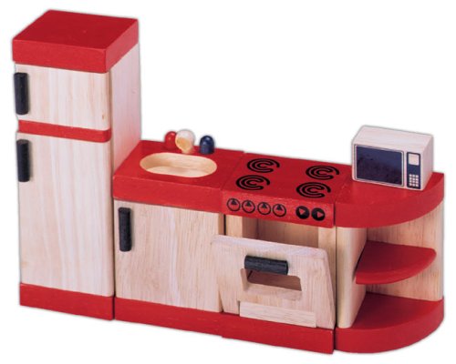 Wooden Dolls House Furniture Kitchen, PINTOY toy / game