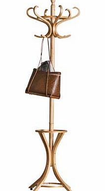 Unbranded Wooden Hat and Coat Stand - Pine