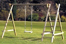 Wooden Ladder and Swing Frame