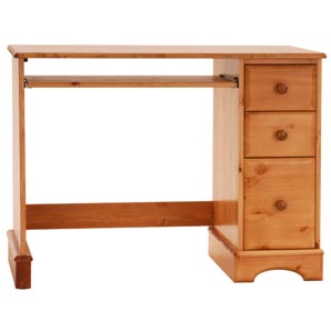 Made from natural stained pine this desk with 3 dr