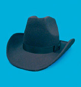 Wool Felt Cowboy hat, black small
