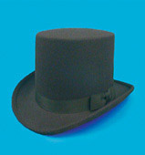 Wool Felt Top hat, black small
