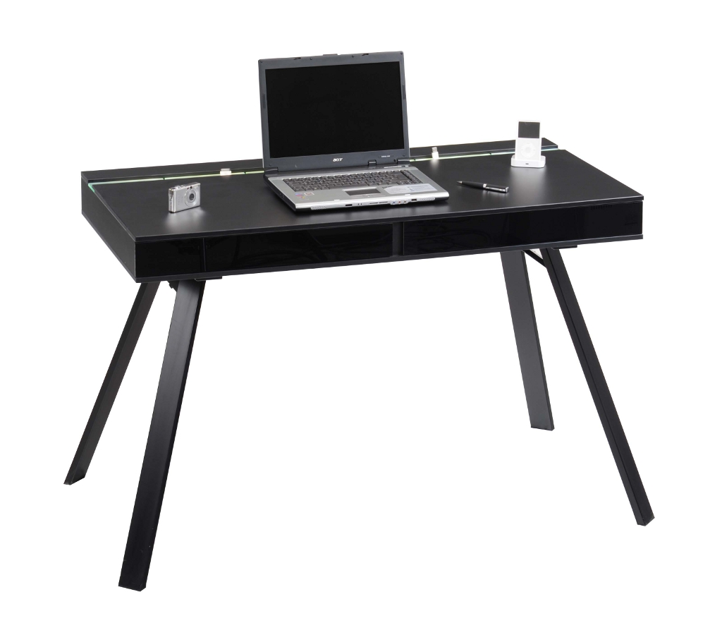Unbranded Workline 500 black high gloss computer desk