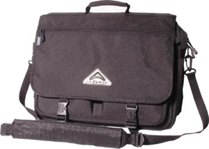 A versatile briefcase/ laptop bag which can be carried over your shoulder or clipped onto a pannier