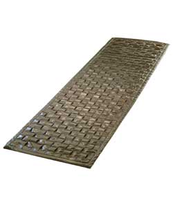 Woven Faux Leather Runner