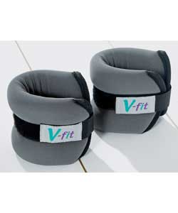 Comprises 1 pair of 1lb wrist weights with adjustable velcro style fastening to be used as part of