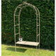Unbranded Wrought Iron Green Bench Arch