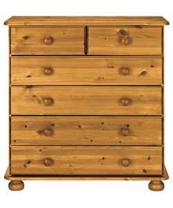 Unbranded Wycombe 4 Wide 2 Narrow Drawer Chest - Pine