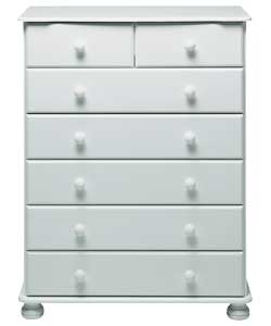 Unbranded Wycombe 5 Wide 2 Narrow Drawer Chest - White