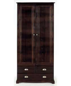 Size (H)177.9, (W)86.0, (D)52.0cm.Scandinavian design pine wood stained in a dark chocolate colour w