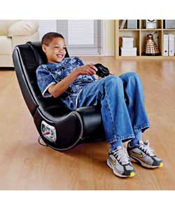 Size (H)72, (W)41.5, (D)82cm.V Rocker game and multimedia chair with 2.1 Sound System - amp, stereo 