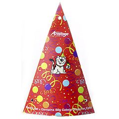 A festive party pyramid containing seasonal  drops to hang on your tree.  Chocolalate drops for dogs