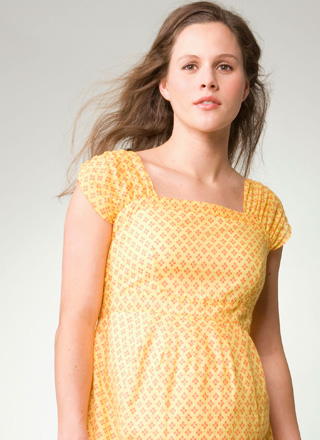 Unbranded Yellow Print Baby Doll Dress