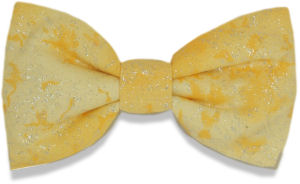 Unbranded Yellow Sparkle Glitter Bow Tie