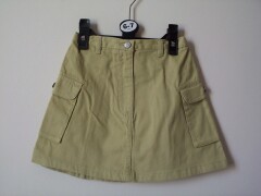 Ex-George yellow green skirt with fly front fastening and side pockets