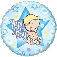 Yep Im a Boy 18 Foil Balloon In a Box