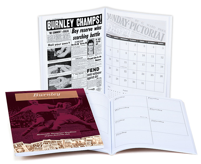 Unbranded Your Club Diary Paper Back, Burnley