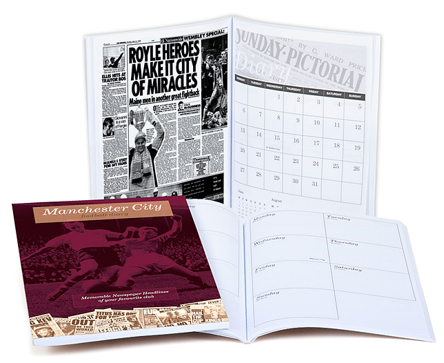 Unbranded Your Club Diary Paper Back, Manchester City